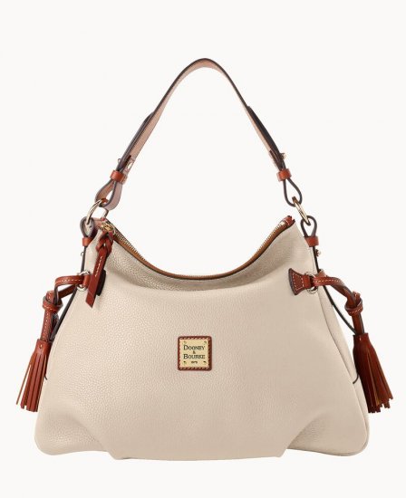 Dooney Pebble Grain Hobo Bone ID-xtff2Cbk - Click Image to Close