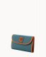 Dooney Pebble Grain Continental Clutch Teal ID-b9NCIErx