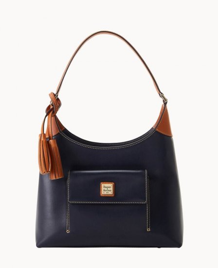 Dooney Wexford Leather Small Hobo Midnight Blue ID-rK3RFj8P - Click Image to Close