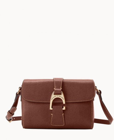 Dooney Saffiano Kyra Crossbody Amber ID-qQMs3SIW - Click Image to Close