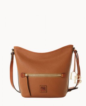 Dooney Pebble Grain Zip Sac Caramel ID-g9VCicsR