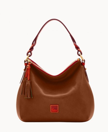 Dooney Florentine Twist Strap Hobo Chestnut ID-zjolo1zU - Click Image to Close