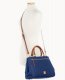 Dooney Ostrich Zip Satchel Navy ID-pN9OR7QB