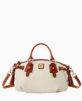 Dooney Pebble Grain Medium Mail Satchel Bone ID-kTMxr3P7