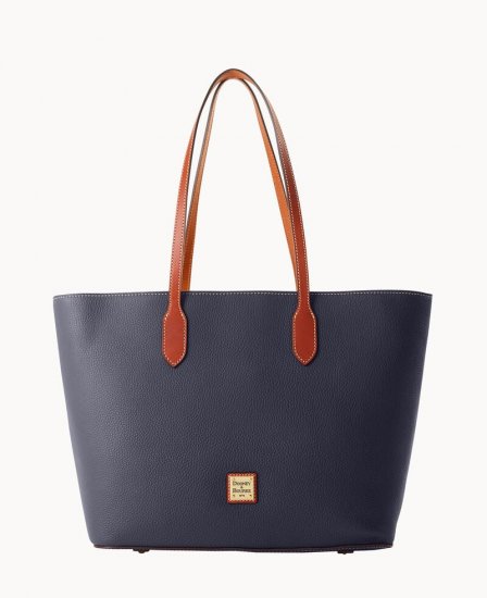 Dooney Pebble Grain Large Tote Midnight Blue ID-L862DVs5 - Click Image to Close