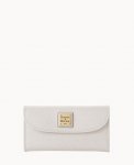 Dooney Saffiano Continental Clutch Ecru ID-FupHzEBH