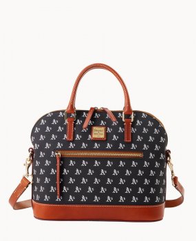 Dooney MLB Athletics Domed Zip Satchel ATHLETICS ID-7Dklsq86