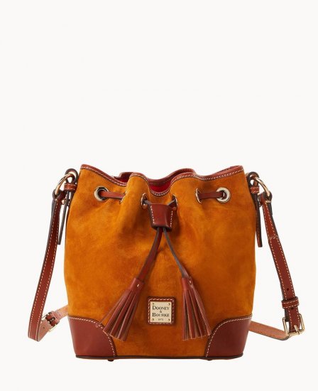 Dooney Suede Crossbody Drawstring Honey ID-CNNgkkMn - Click Image to Close