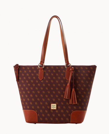 Dooney Gretta Career Tote Bordeaux ID-6gLQTFmC - Click Image to Close