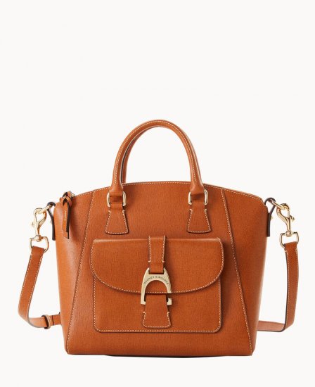 Dooney Saffiano Naomi Satchel Natural ID-JwjgbOf5 - Click Image to Close