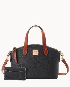 Dooney Pebble Grain Ruby Bag With Card Case Black ID-U9sRINyO