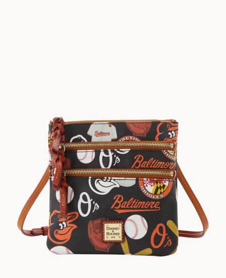 Dooney MLB Orioles N S Triple Zip Crossbody Orioles ID-bs44ZVrk - Click Image to Close