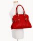 Dooney Florentine Domed Buckle Satchel Red ID-ocRnSmYz