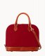 Dooney Pebble Grain Zip Zip Satchel Wine ID-UagksBDr