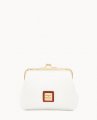 Dooney Pebble Grain Large Framed Purse White ID-fD7W5LpH