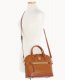 Dooney Ostrich Domed Zip Satchel Caramel ID-ySIqFfiI