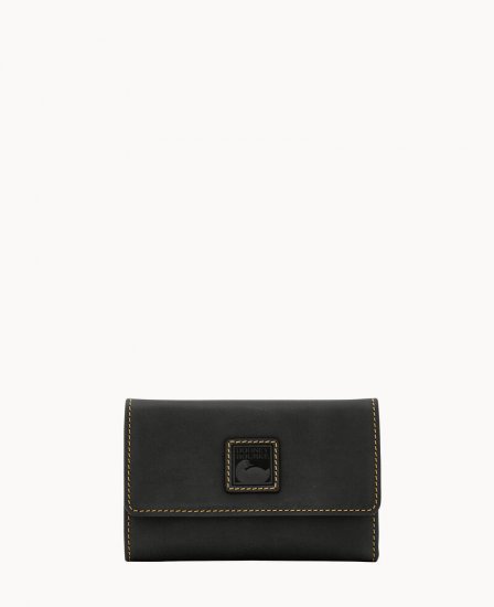 Dooney Florentine Flap Wallet Black Black ID-pwusuNOQ - Click Image to Close