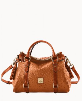 Dooney Ostrich Satchel Caramel ID-l0SNTeOM