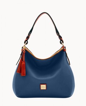 Dooney Pebble Grain Twist Strap Hobo Jeans ID-TSRuiv1F