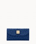 Dooney Ostrich Continental Clutch Navy ID-oY5H3Dyd