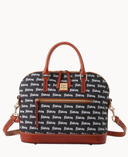 Dooney MLB Marlins Domed Zip Satchel MARLINS ID-c4WWF42U - Click Image to Close