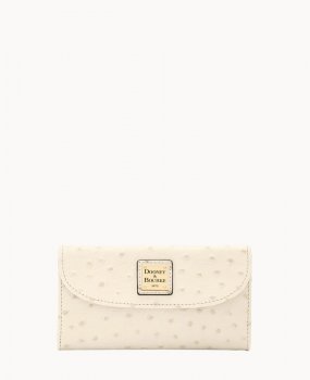 Dooney Ostrich Continental Clutch Bone ID-oahxA1sh