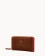 Dooney Florentine Large Zip Around Wristlet Chestnut ID-7hploe96