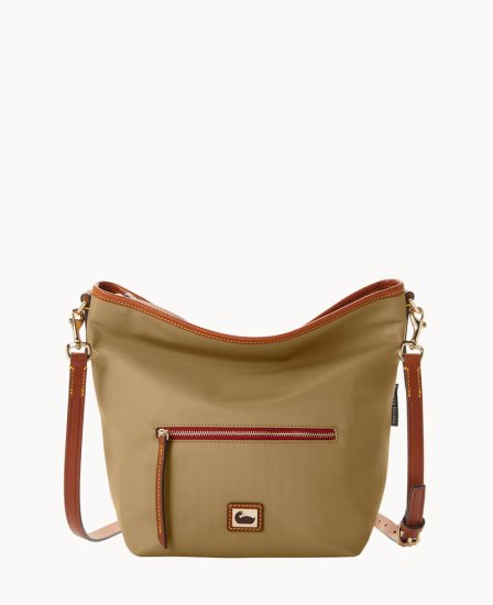 Dooney Wayfarer Small Hobo Crossbody Taupe ID-USOQqK6U - Click Image to Close