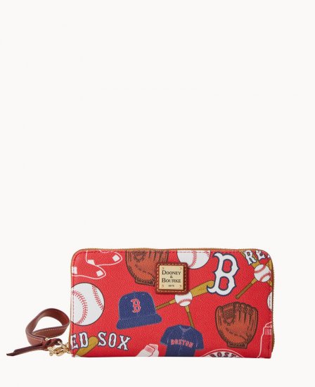 Dooney MLB Red Sox Large Zip Around Wristlet Red Sox ID-fUxWKYPD - Click Image to Close