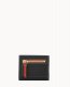 Dooney Pebble Grain Small Flap Credit Card Wallet Black ID-IFBrJKZ1