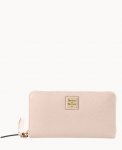 Dooney Saffiano Large Zip Around Wristlet Blush ID-0FzKD0xw