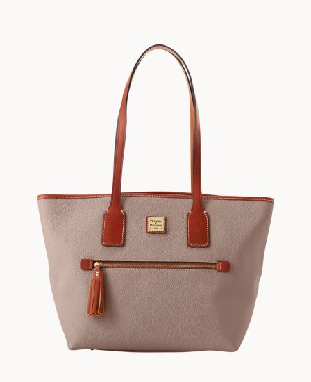 Dooney Pebble Grain Small Tote Taupe ID-9sd5kvXr - Click Image to Close