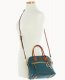 Dooney Pebble Grain Domed Satchel Teal ID-JYImefaf