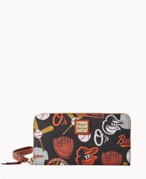 Dooney MLB Orioles Large Zip Around Wristlet Orioles ID-ZJw1J21y