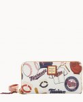 Dooney MLB Twins Large Zip Around Wristlet TWINS ID-Lm3rrXrL