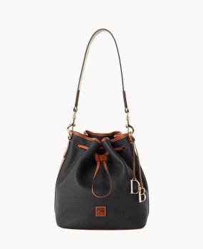 Dooney Pebble Grain Drawstring Black ID-yWwATsYX