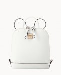 Dooney Saffiano Small Zip Pod Backpack Off White ID-Y93ajpJY