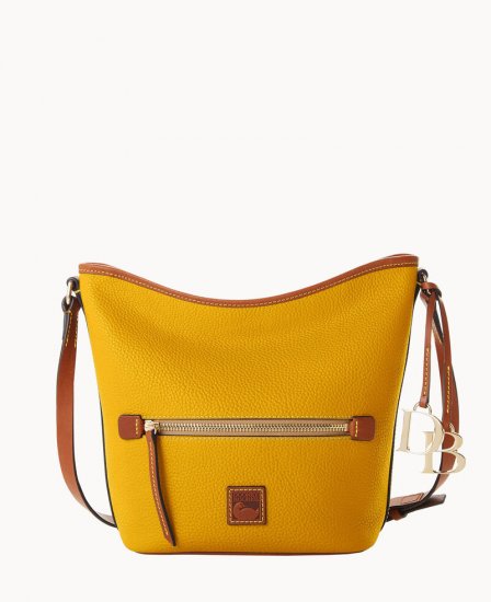 Dooney Pebble Grain Zip Sac Mustard ID-sq4Y8haY - Click Image to Close