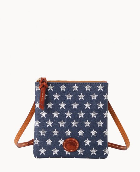 Dooney MLB Astros Small North South Top Zip Crossbody Astros ID-WVcRhrya - Click Image to Close