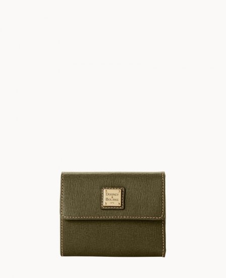 Dooney Saffiano Small Flap Credit Card Wallet Olive ID-jIFS88zU - Click Image to Close