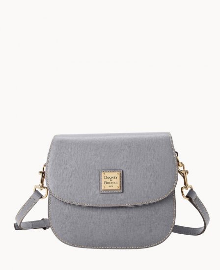 Dooney Saffiano Saddle Bag Smoke Grey ID-CAVkNylW - Click Image to Close