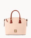 Dooney Pebble Grain Domed Satchel Blush ID-dbWhiB4B