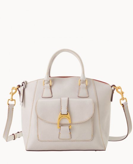 Dooney Florentine Naomi Satchel Ecru ID-OI2xyHuA - Click Image to Close