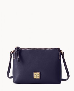 Dooney Saffiano Crossbody Pouchette Marine ID-FQ0EmAs1