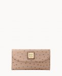 Dooney Ostrich Continental Clutch Light Taupe ID-kGABRgzl