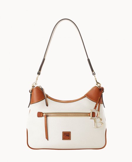 Dooney Pebble Grain Hobo White ID-dpGB9vxn - Click Image to Close