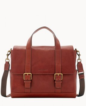 Dooney Florentine Hunter Messenger Chestnut ID-MrzJ65i7