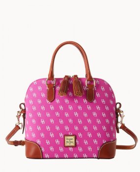 Dooney Gretta Domed Satchel Fuchsia ID-Jt5aibzY