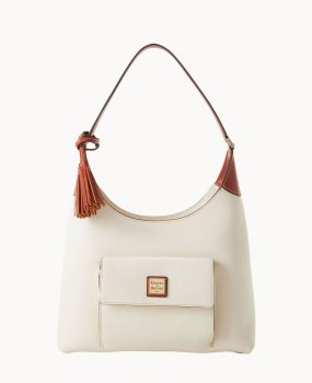 Dooney Pebble Grain Hobo White ID-ffsbOa97