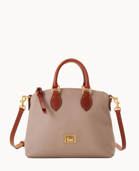 Dooney Dillen Crossbody Satchel Taupe ID-aBGtnkdy - Click Image to Close